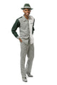 Variegated Collection: Montique 2-Piece Checkered Walking Suit In Hunter Green