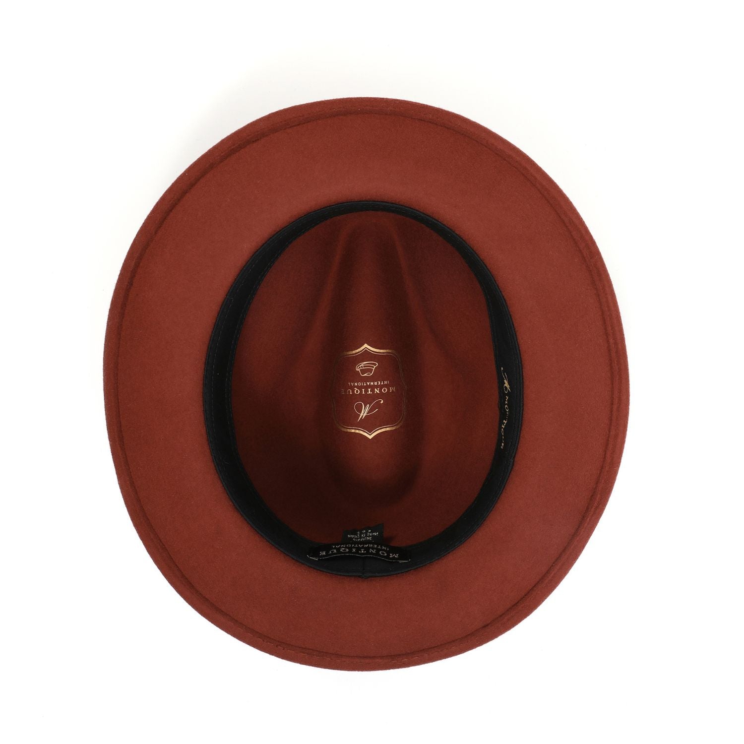Cognac Felt Fedora Hat with Feather by Montique – Suits & More