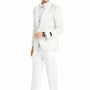 Contours Collection: 3-Piece Honeycomb Pattern Slim Fit Tuxedo In Ivory
