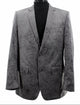 Sirius Collection: Grey Polyester Velvet Paisley Pattern Regular Fit Blazer