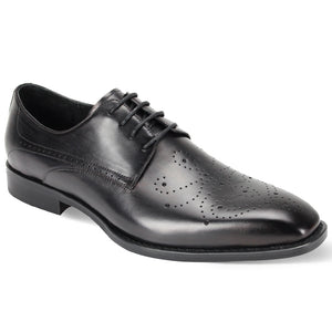 Knightly Knot Collection: Premium Black Leather Lace Dress Shoes