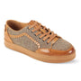 TonyTweed Collection: Tan Tweed and Leather Lace-Up Sneaker