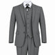 Gray 3-Piece Modern Fit Poplin Suit