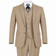 Tan 3-Piece Modern Fit Poplin Suit