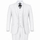 White 3-Piece Modern Fit Poplin Suit