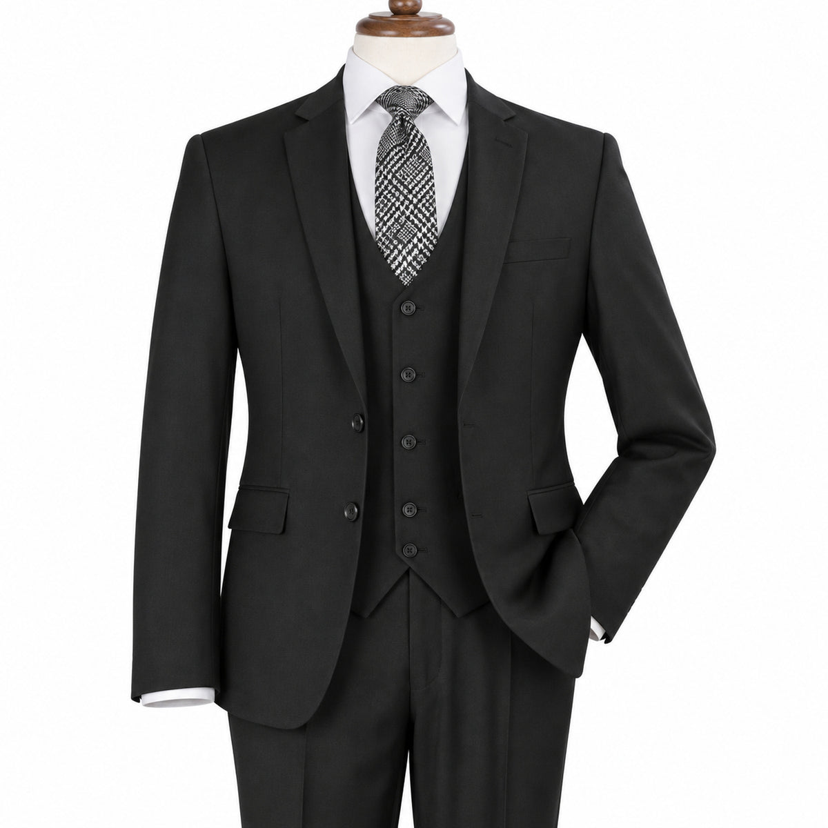 Black 3-piece suit, product view