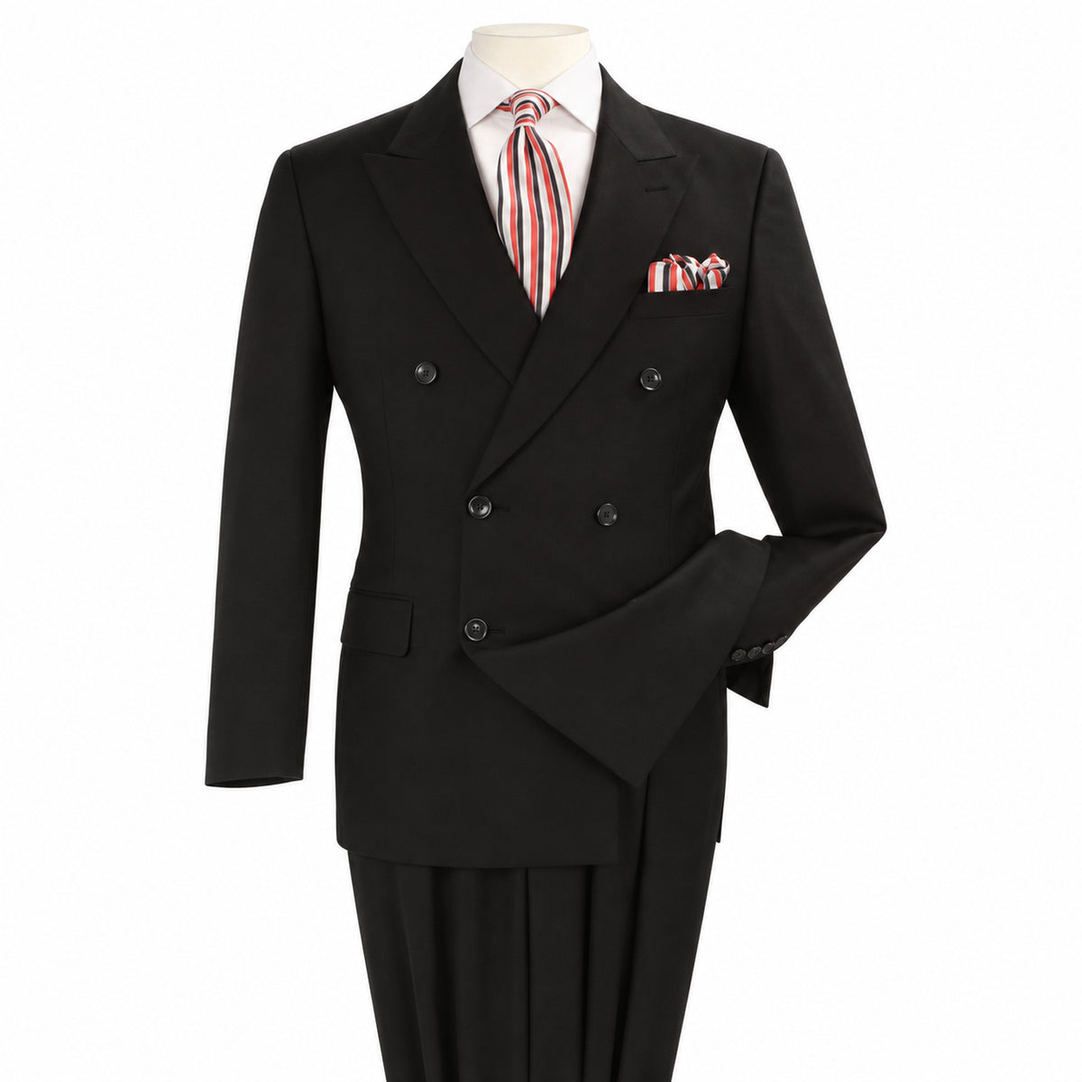 Black 2-Piece Classic Double-Breasted Suit, product view