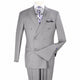 Light Gray 2-Piece Classic Double-Breasted Suit
