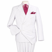 Pure White 2-Piece Classic Double-Breasted Suit