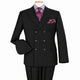 Black 2-Piece Classic Double-Breasted Suit