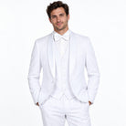 White 3-Piece Shawl-Lapel Modern Fit Tuxedo - model view