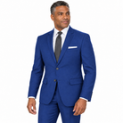 Royal Blue two-piece modern-fit suit worn by a model — AI-generated approximate color visualization