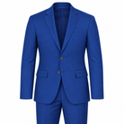 Royal Blue two-piece modern-fit suit — AI-generated approximate color visualization