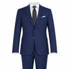 French Blue 2 Piece Modern Fit Suit Notch Lapel Flat Front Pants - product view