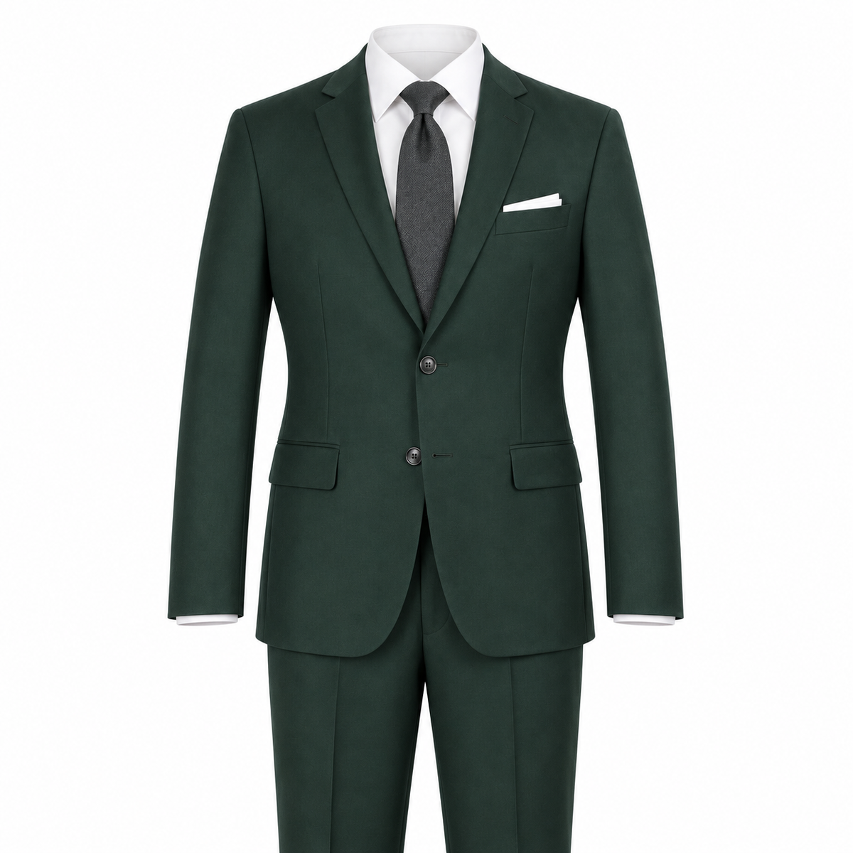 Hunter Green two-piece modern-fit suit — AI-generated visualization