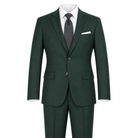 Hunter Green 2 Piece Modern Fit Suit Notch Lapel Flat Front Pants - product view