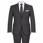 Charcoal 2 Piece Modern Fit Suit Notch Lapel Flat Front Pants - product view