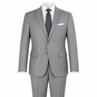 Grey 2 Piece Modern Fit Suit Notch Lapel Flat Front Pants - product view