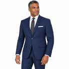 Navy Blue two-piece modern-fit suit worn by a model — AI-generated approximate color visualization
