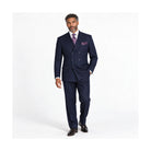 Navy Stripe 100% Wool 3-Piece Double-Breasted Suit - on model