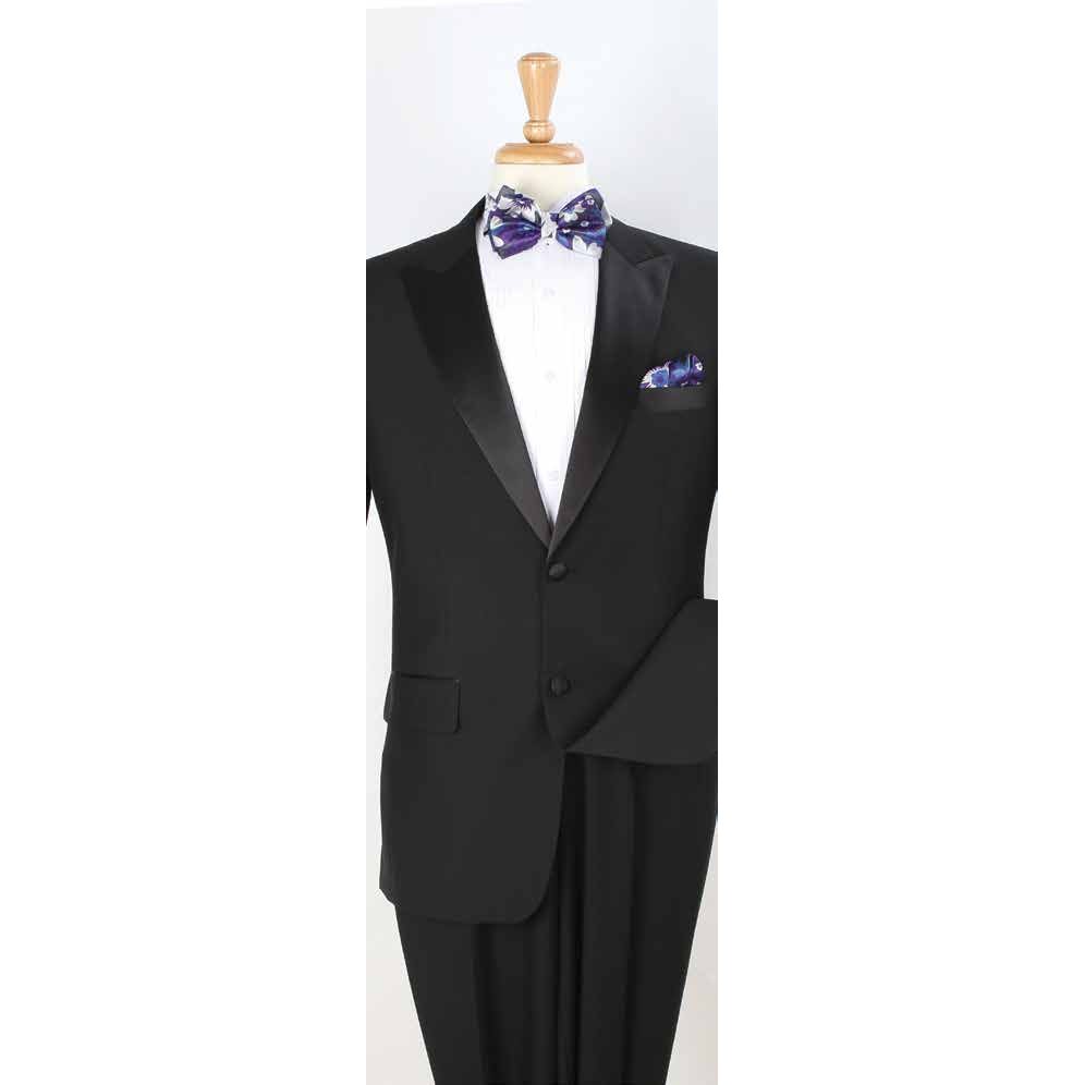 Black 2-Piece Peak-Lapel Tuxedo - catalog front view