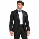 Black 2-Piece Peak-Lapel Tuxedo - on model