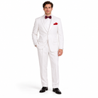 Pure White 2-Piece Notch-Lapel Tuxedo - on model