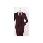 Burgundy 3-Piece Slim Fit Suit with Black Piping - additional garment view