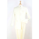 Off White 2-Piece Nine-Button Mandarin Collar Suit, original supplier reference