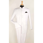 Pure White 2-Piece Nine-Button Mandarin Collar Suit, original supplier reference