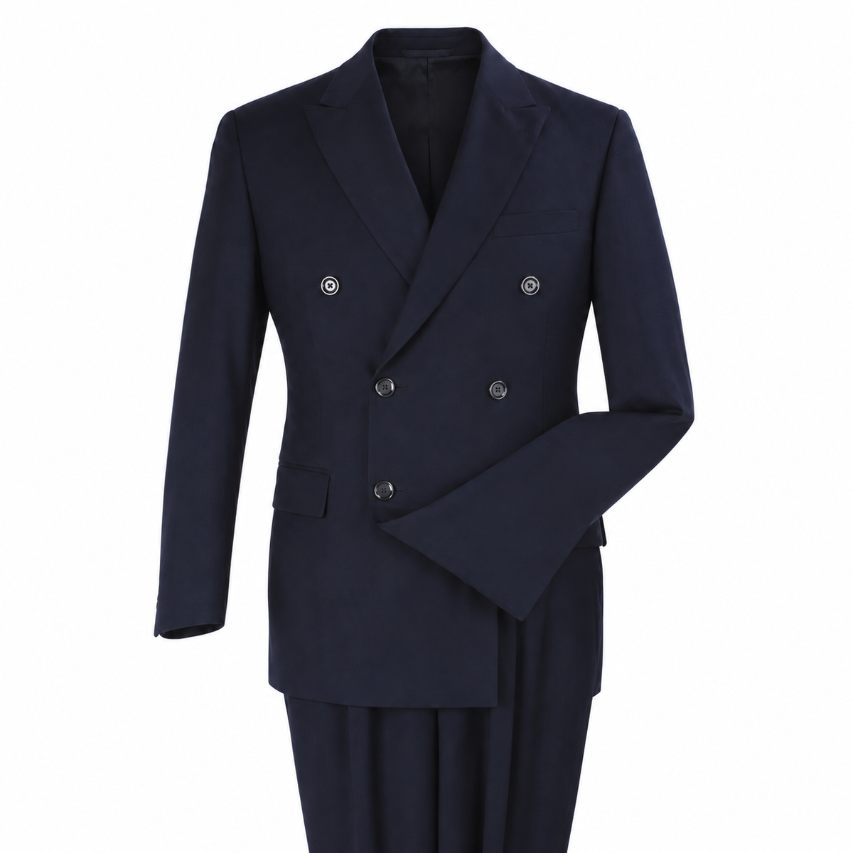 Navy 2-Piece Classic Double-Breasted Suit, product view