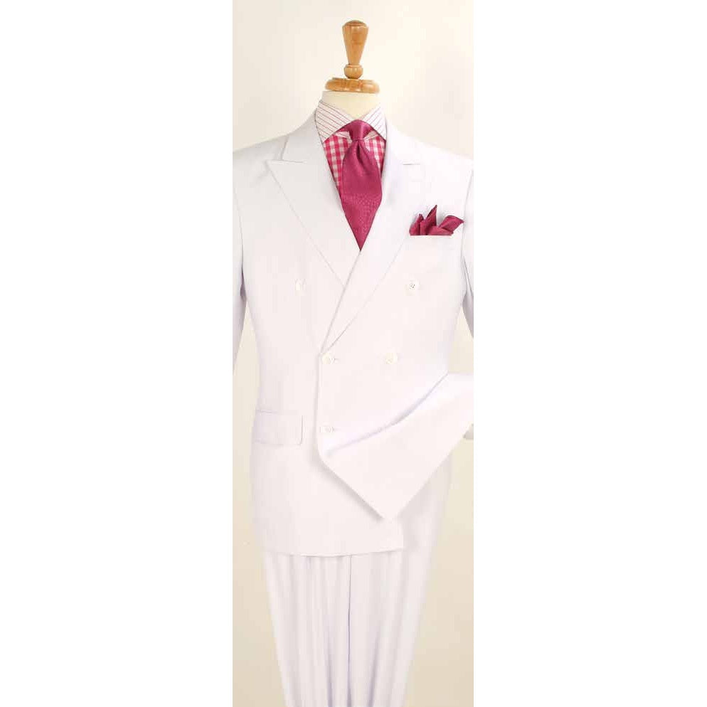 Pure White 2-Piece Classic Double-Breasted Suit, original supplier reference