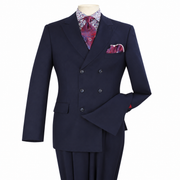 Navy 2-Piece Classic Double-Breasted Suit