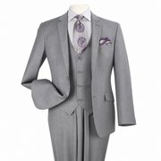 Gray 3-Piece Slim Fit Suit