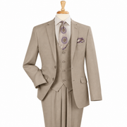 Tan 3-Piece Slim Fit Suit