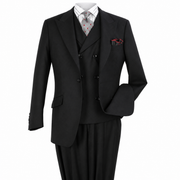 Black 3-Piece 100% Wool Suit