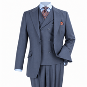 Dusty Blue 3-Piece 100% Wool Suit