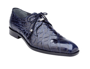 Belvedere Lago Navy Genuine American Alligator Shoes