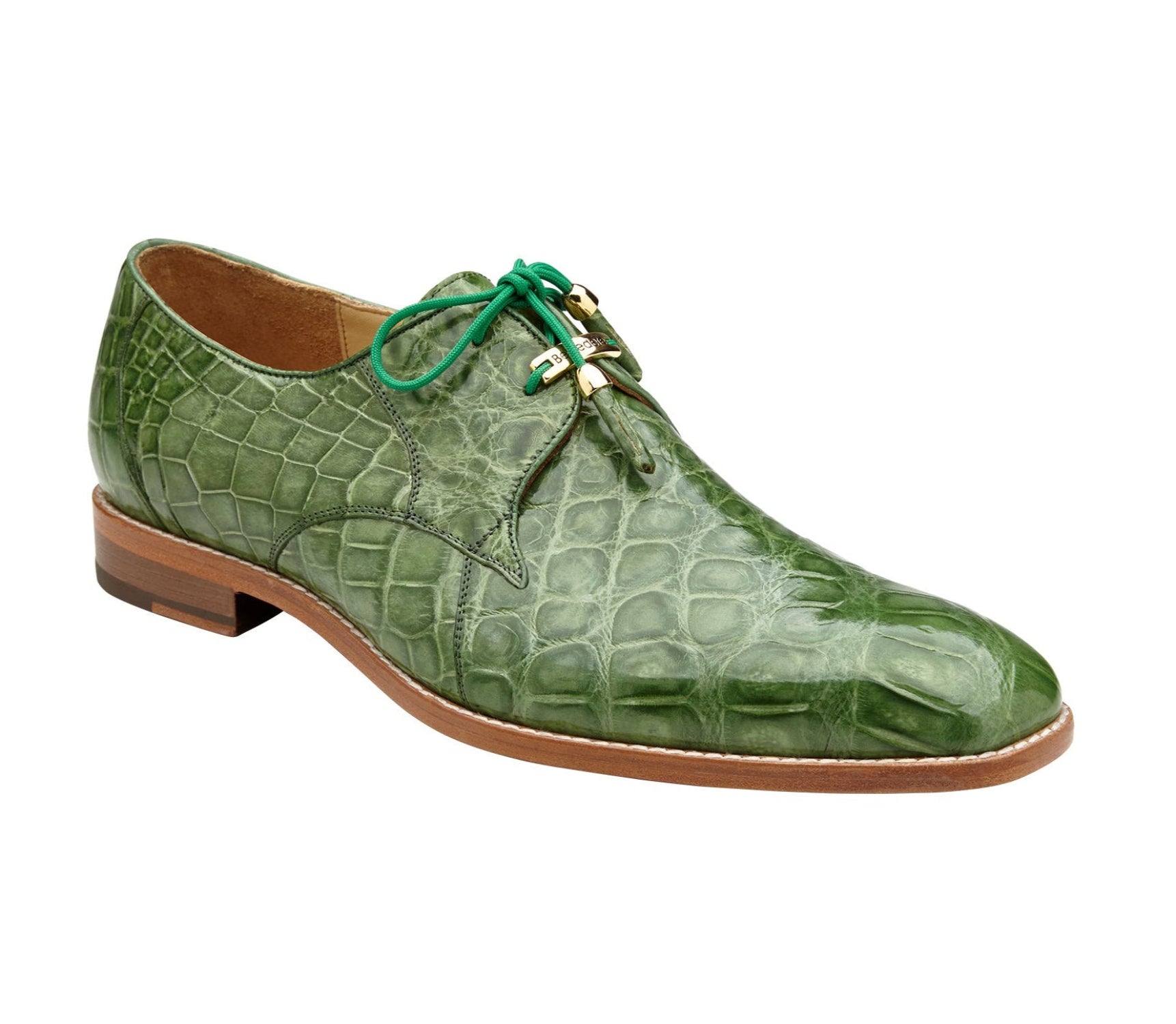 Belvedere Lago Pistachio Green Alligator Shoes - Exquisite Belvedere Lago Pistachio Green Alligator Shoes - Exquisite