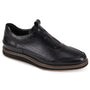 Finnley Collection: Black Moc Toe Modern Slip-On Casual Shoes