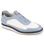 Finnley Collection: Blue & White Moc Toe Modern Slip-On Casual Shoes