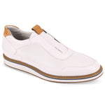 Finnley Collection: White Moc Toe Modern Slip-On Casual Shoes