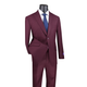 Men’s 2-Piece Solid Single-Breasted Modern Fit Suit - Maroon
