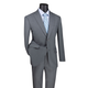Men’s 2-Piece Solid Single-Breasted Modern Fit Suit - Grey