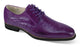 Luxe Allure: Purple Crocodile Inspired Leather Lace Dress Shoes