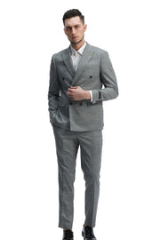 Sandstone Collection: 2-Piece Slim Fit Pin Stripe Suit For Men In Mint