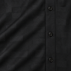 Montique black tonal block walking suit fabric button detail