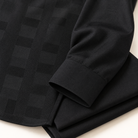 Montique black tonal block walking suit sleeve trouser detail