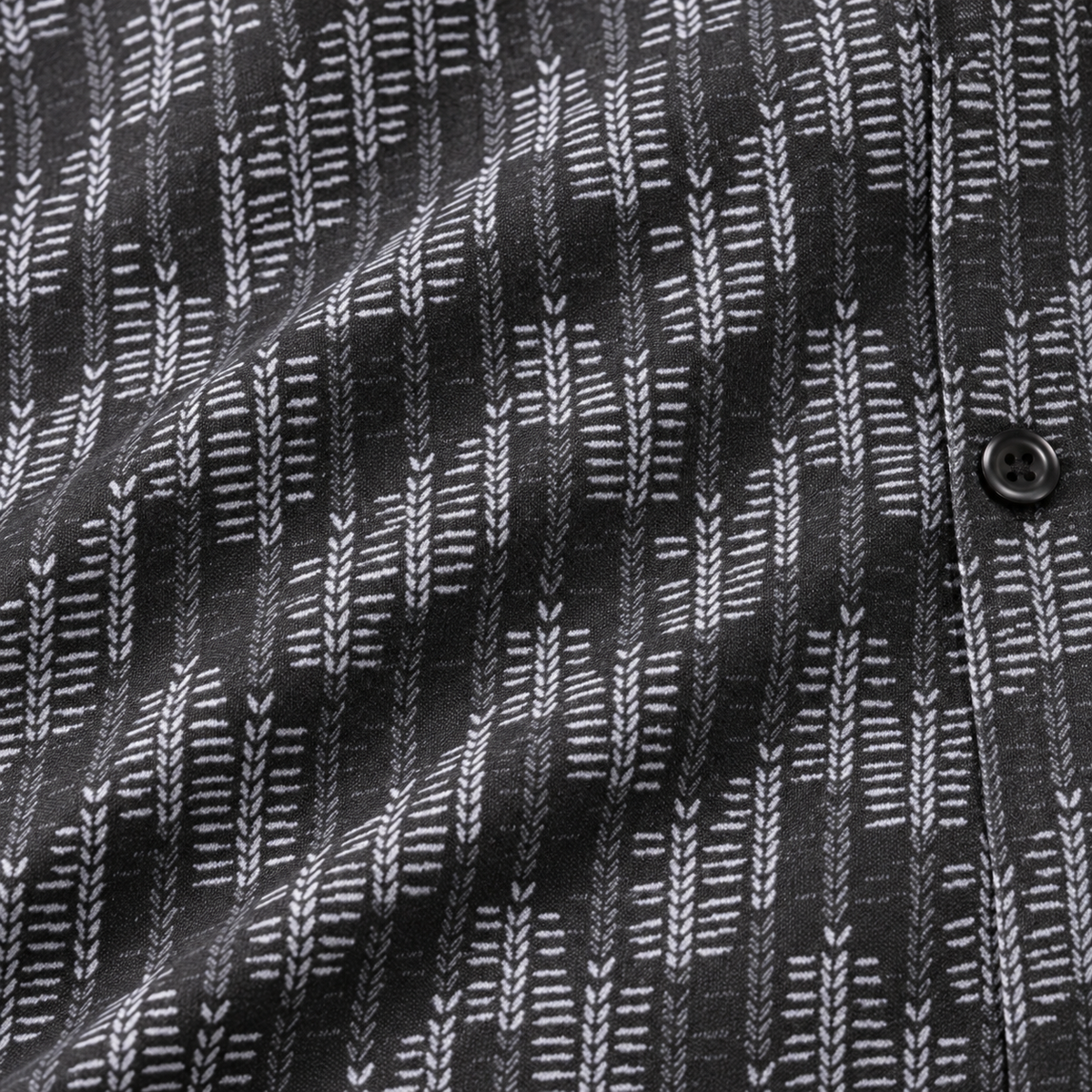 Montique black white pattern walking suit fabric pattern close-up
