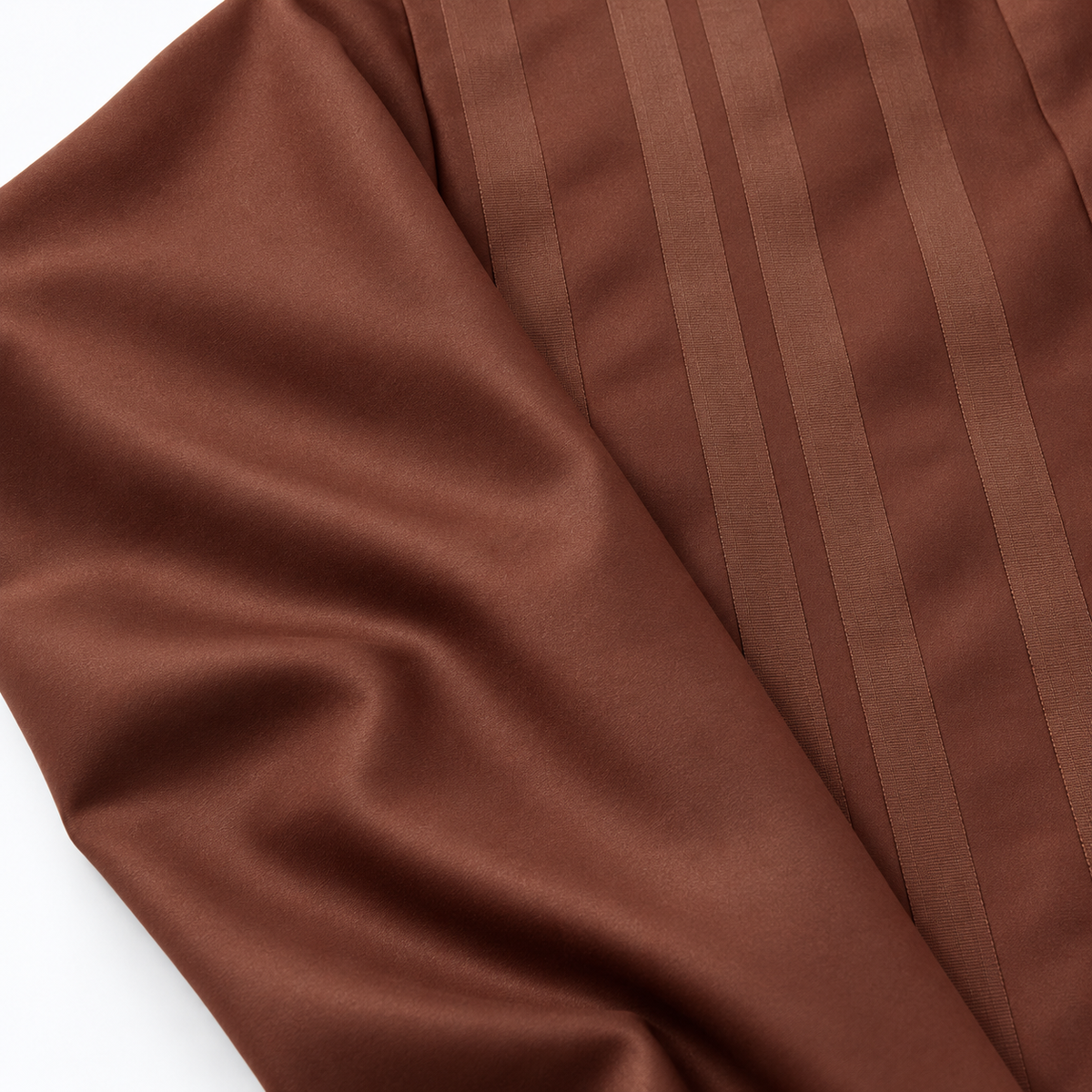Montique brown walking suit smooth sleeve and tonal stripe detail
